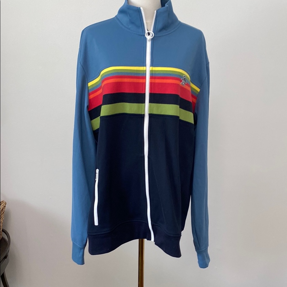 Original Penguin Blue Warmup Jacket. Never Worn.